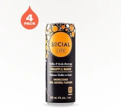 Social Lite - Pineapple Mango Vodka Soda